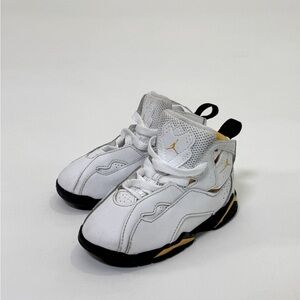 Jordan Kids White and Yellow Sneakers